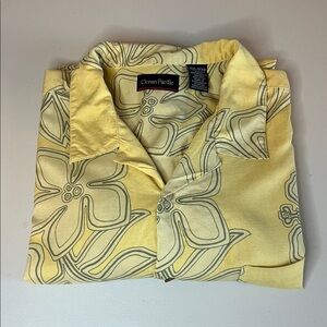 Ocean Pacific Hawaiian Print Shirt Yellow Size XXL *Flaw